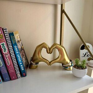 Gold Gesture Statue Decoration Home Decor Bedroom Bookshelf Coffee Table Statue
